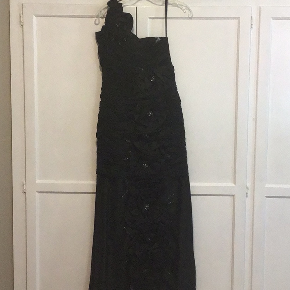 J&J black floral flower dress